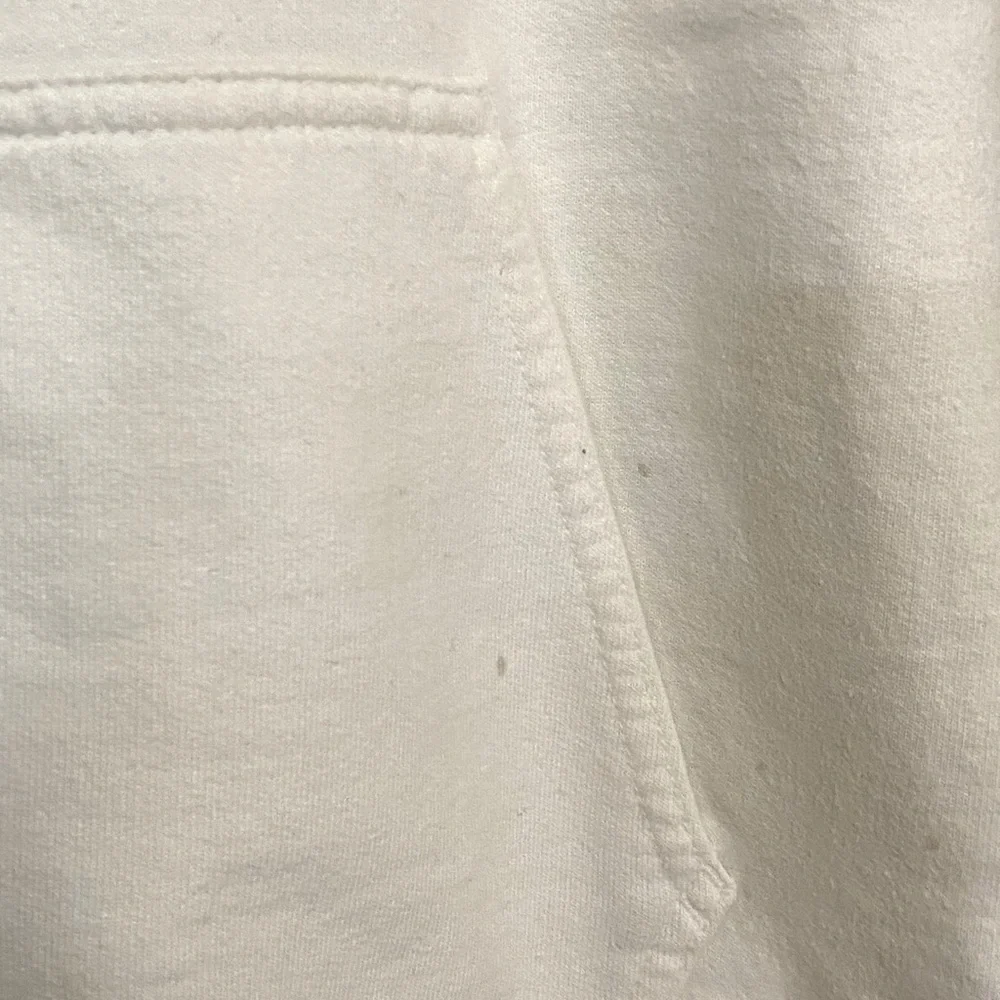 Retro John Galt Brandy Melville White & Ref Flame Sleeves Hoodie OS - Picture 6 of 9